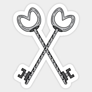 Two keys symbol - Masonic symbol of Treasurer for Blue Lodge Freemasonry Sticker